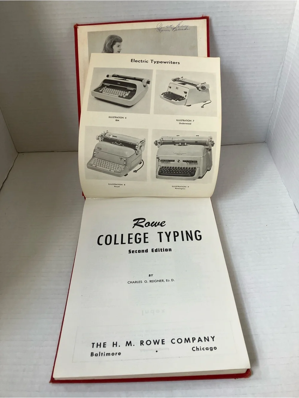 Vtg Rowe Hardcover College Typing Instruction Manual 2nd Ed. By C.G.‎ Reigner